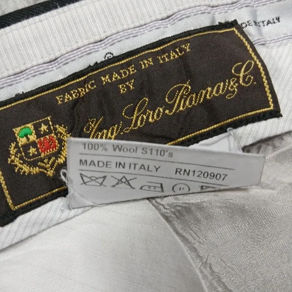 Jay‎ Lore Romano Men's 46 Black Dress Pants Roma Model Italian Wool Blend